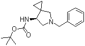 structure of CAS# 144282-37-1, [(7S)-5-(Phenylmethyl)-5-azaspiro[2.4]hept-7-yl]carbamic acid tert-butyl ester