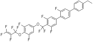 4-[[3,5-Difluoro-4-[(1,1,2,3,3-pentafluoro-2-propen-1-yl)oxy]phenoxy]difluoromethyl]-4''-ethyl-2',3,5-trifluoro-1,1':4',1''-terphenyl molecular structure (CAS 1443629-95-5)