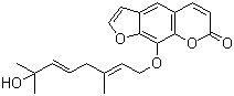 8-(7-羟基-3,7-二甲基-2,5-辛二烯氧基)补骨脂素分子结构 (CAS 144398-34-5)