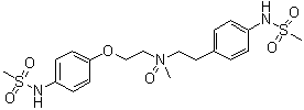 N-[4-[2-[Methyl[2-[4-[(methylsulfonyl)amino]phenoxy]ethyl]oxidoamino]ethyl]phenyl]methanesulfonamide molecular structure (CAS 144449-71-8)