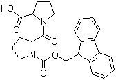 1-[1-[(9H-芴-9-基甲氧基)羰基]-L-脯氨酰]-D-脯氨酸分子结构 (CAS 144575-00-8)