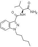 N-[(1S)-1-(Aminocarbonyl)-2-methylpropyl]-1-pentyl-1H-indazole-3-carboxamide molecular structure (CAS 1445752-09-9)