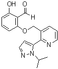 结构式 CAS# 1446321-46-5, 2-羟基-6-[[2-[1-(1-甲基乙基)-1H-吡唑-5-基]-3-吡啶基]甲氧基]苯甲醛