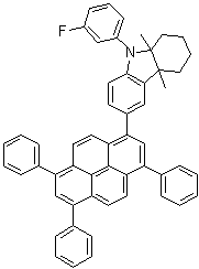 9-(3-氟苯基)-2,3,4,4a,9,9a-六氢-4a,9a-二甲基-6-(3,6,8-三苯基-1-芘基)-1H-咔唑分子结构 (CAS 1446741-25-8)