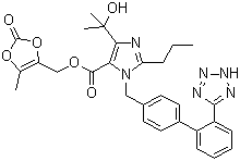 Olmesartan medoxomil molecular structure (CAS 144689-63-4)