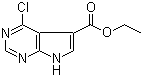 structure of CAS# 144927-57-1, Ethyl 4-chloro-7H-pyrrolo[2,3-d]pyrimidine-5-carboxylate