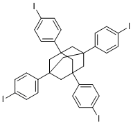 结构式 CAS# 144970-30-9, 1,3,5,7-四(4-碘苯基)金刚烷