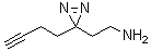 3-(3-Butynyl)-3-(2-aminoethyl)-3H-diazirine molecular structure (CAS 1450752-97-2)