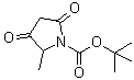 structure of CAS# 1450828-51-9, 2-Methyl-3,5-dioxo-1-pyrrolidinecarboxylic acid 1,1-dimethylethyl ester