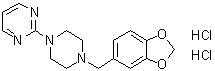 Piribedil dihydrochloride molecular structure (CAS 1451048-94-4)