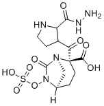 7-oxo-6-(sulfooxy)-1,6-diazabicyclo[3.2.1]octane-2-carboxylic acid 2-[2-(3-pyrrolidinylcarbonyl)hydrazide] (1R,2S,5R) molecular structure (CAS 1452464-05-9)