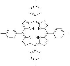 structure of CAS# 14527-51-6, 5,10,15,20-Tetra(4-methylphenyl)-21H,23H-porphine;5,10,15,20-Tetra-p-tolyl-21H,23H-porphine; meso-Tetra(4-methylphenyl)porphine