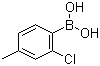 2-氯-4-甲基苯硼酸分子结构 (CAS 145349-62-8)