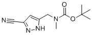 2-Methyl-2-propanyl [(3-cyano-1H-pyrazol-5-yl)methyl]methylcarbamate molecular structure (CAS 1454849-40-1)