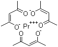Praseodymium (III) 2,4-pentanedionate molecular structure (CAS 14553-09-4)