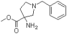 Methyl 3-amino-1-benzylpyrrolidine-3-carboxylate molecular structure (CAS 145602-88-6)