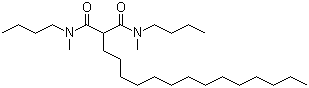 Dimethyldibutyltetradecylmalonamide molecular structure (CAS 145631-80-7)