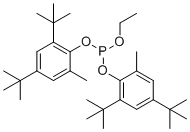 Bis(2,4-DI-tert-butyl-6-methyl phenyl) ethyl phosphite molecular structure (CAS 145650-60-8)
