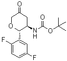 结构式 CAS# 1456616-42-4, N-[(2S,3R)-2-(2,5-二氟苯基)四氢-5-氧代-2H-吡喃-3-基]氨基甲酸叔丁酯