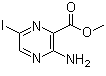 3-氨基-6-碘吡嗪-2-羧酸甲酯分子结构 (CAS 1458-16-8)