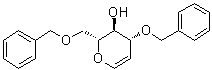 1,5-脱水-3,6-二-O-苄基-2-脱氧-D-阿拉伯己-1-烯吡喃糖分子结构 (CAS 145852-76-2)