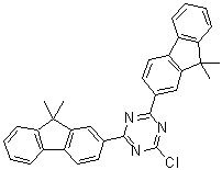 结构式 CAS# 1459162-69-6, 2-氯-4,6-二(9,9-二甲基-9H-芴-2-基)-1,3,5-三嗪