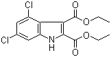 4,6-Dichloro-1H-indole-2,3-dicarboxylic acid diethyl ester molecular structure (CAS 146012-24-0)