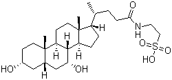 Tauroursodeoxycholic acid molecular structure (CAS 14605-22-2)