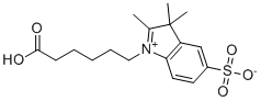 1-(5-Carboxypentyl)-2,3,3-trimethyl-3H-indol-1-ium-5-sulfonate molecular structure (CAS 146368-08-3)