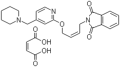 N-{4-[4-(Piperidinomethyl)pyridyl-2-oxy]-cis-2-butene}phthalimide maleic acid molecular structure (CAS 146447-26-9)