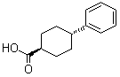 结构式 CAS# 1466-73-5, 反式-4-苯基环己烷-1-甲酸