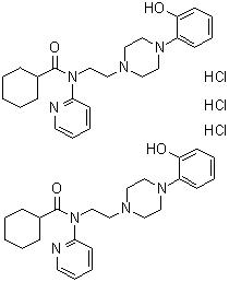 N-[2-[4-(2-Hydroxyphenyl)-1-piperazinyl]ethyl]-N-2-pyridinylcyclohexanecarboxamide hydrochloride (2:3) molecular structure (CAS 146715-34-6)