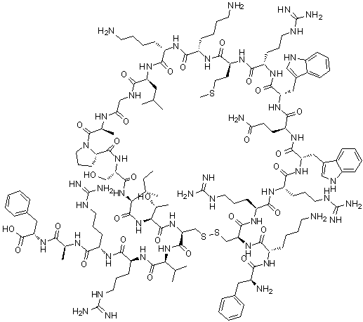 structure of CAS# 146897-68-9, Lactoferricin B;Lactoferricin; MONL 03