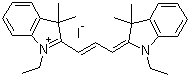 结构式 CAS# 14696-39-0, 1,1'-二乙基-3,3,3',3'-四甲基吲哚菁碘化物
