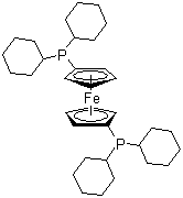 结构式 CAS# 146960-90-9, 1,1'-双(二环己基膦)二茂铁