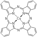 structure of CAS# 147-14-8, Copper phthalocyanine;(29H,31H-phthalocyaninato(2-)-N29,N30,N31,N32)copper; C.I. 74160; Pigment Blue 15; Phthalocyanine blue