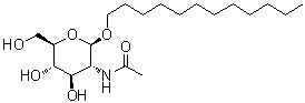 Dodecyl 2-(acetylamino)-2-deoxy-beta-D-glucopyranoside molecular structure (CAS 147025-06-7)