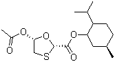 (1R,2S,5R)-Menthyl 5-acetoxy-[1,3]-oxathiolane-2-carboxylate molecular structure (CAS 147126-67-8)