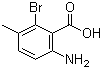结构式 CAS# 147149-85-7, 2-氨基-6-溴-5-甲基苯甲酸