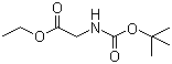 结构式 CAS# 14719-37-0, N-叔丁氧羰基甘氨酸乙酯