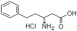 结构式 CAS# 147228-37-3, (R)-3-氨基-5-苯基戊酸盐酸盐