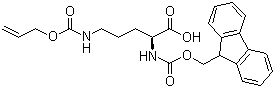 N2-Fmoc-N5-allyloxycarbonyl-L-ornithine molecular structure (CAS 147290-11-7)