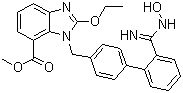 2-乙氧基-1-[[2'-[(羟基氨基)亚氨基甲基][1,1'-联苯]-4-基]甲基]-1H-苯并咪唑-7-羧酸甲酯分子结构 (CAS 147403-65-4)