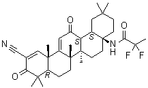 结构式 CAS# 1474034-05-3, N-(2-氰基-3,12-二氧代-28-去甲齐墩果-1,9(11)-二烯-17-基)-2,2-二氟丙酰胺