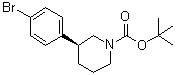 structure of CAS# 1476776-55-2, (3S)-3-(4-Bromophenyl)-1-piperidinecarboxylic acid 1,1-dimethylethyl ester
