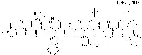 6-[O-(1,1-dimethylethyl)-D-serine]-1-9-Luteinizing hormone-releasing factor (swine) hydrazide molecular structure (CAS 147688-42-4)