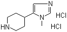 4-(1-Methyl-1H-imidazol-5-yl)piperidine dihydrochloride molecular structure (CAS 147960-50-7)