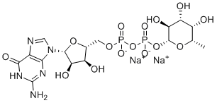 Guanosine 5'-diphospho-beta-L-fucose sodium salt molecular structure (CAS 148296-47-3)