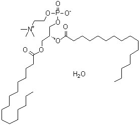 Dipalmitoyl L-alpha-phosphatidylcholine monohydrate molecular structure (CAS 148383-51-1)