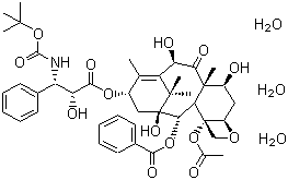 结构式 CAS# 148408-66-6, 三水多烯紫杉醇